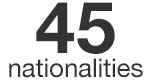 45 nationalities